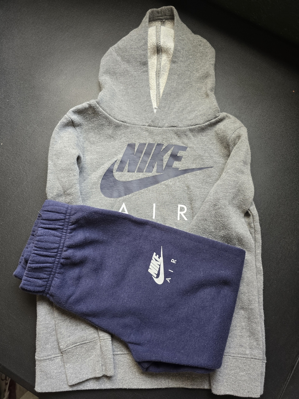 Nike Kids' Grey Hoodie & Navy Joggers Set